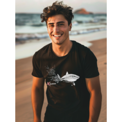 T-shirt Bio Le Requin Blanc et le Plongeur