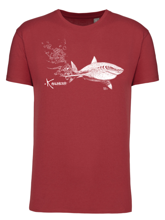 T-shirt Bio Le Requin Blanc et le Plongeur