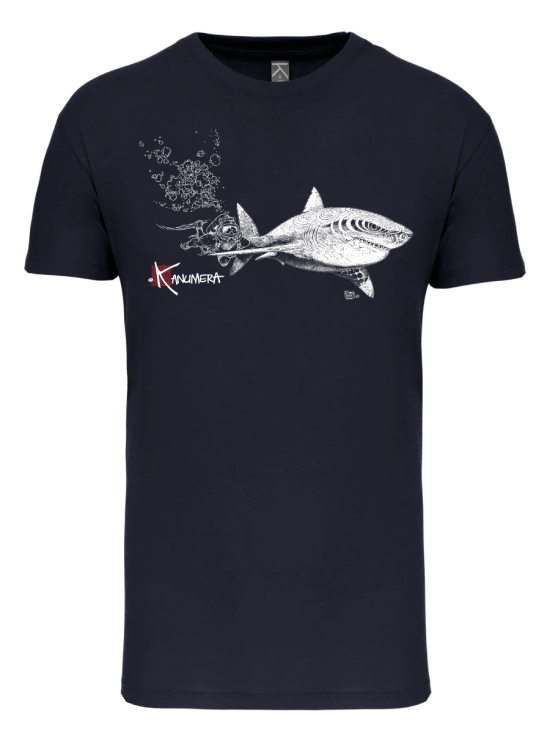 T-shirt Bio Le Requin Blanc et le Plongeur