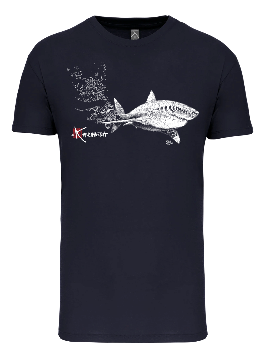 T-shirt Bio Le Requin Blanc et le Plongeur