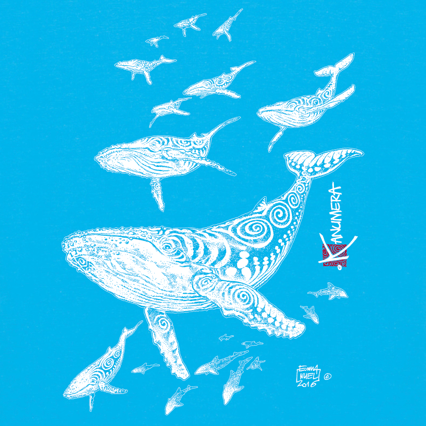 T-shirt Bio Le Champ de Baleines
