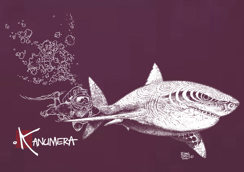 T-shirt Enfant Le Requin et Le Plongeur