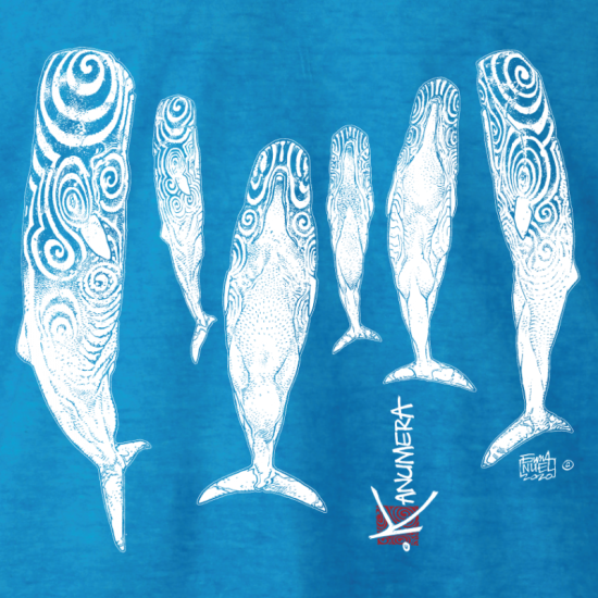 T-shirt délavé col V Le sommeil des Cachalots