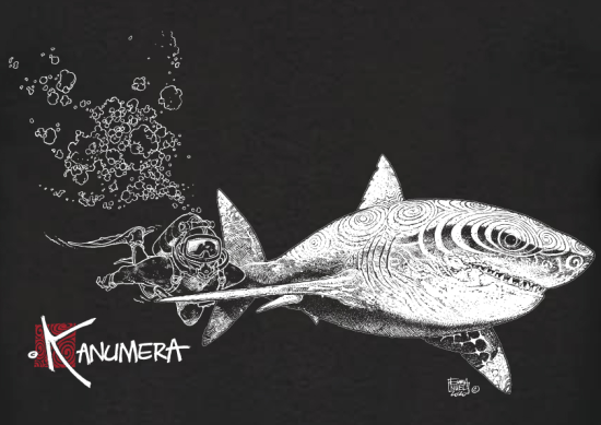 T-shirt Enfant Le Requin et Le Plongeur