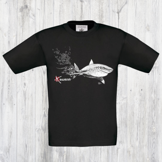 T-shirt Enfant Le Requin et Le Plongeur