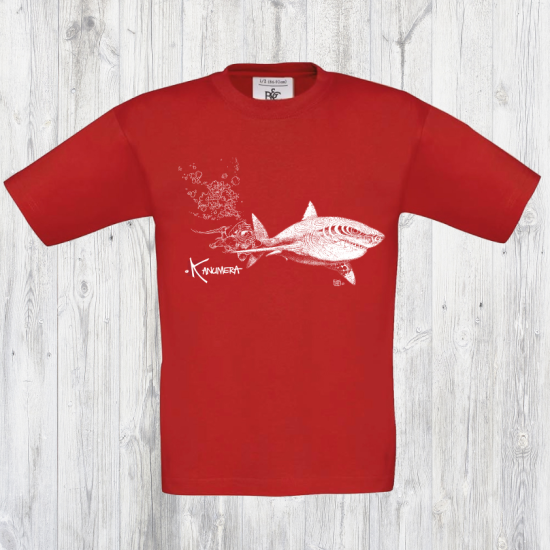 T-shirt Enfant Le Requin et Le Plongeur