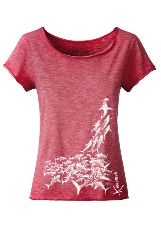 T-shirt délavé Femme L'Attaque des Requins