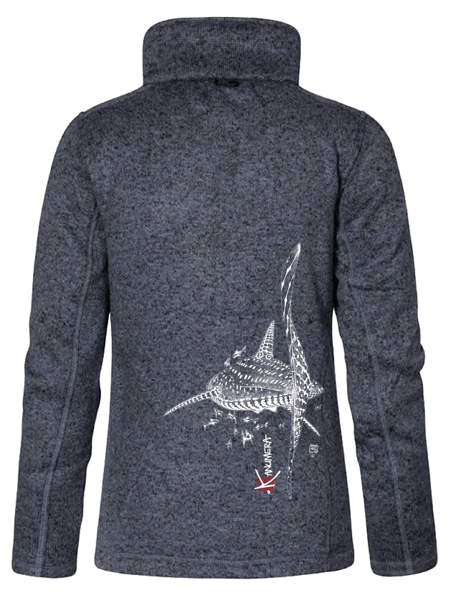 Whale Shark  Ladies full zip Fleece jacket