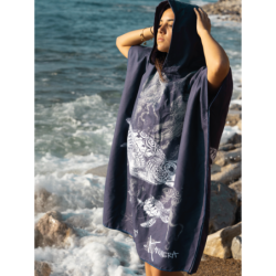 Poncho Microfibre Moyen Modèle Le Banquet des Tortues