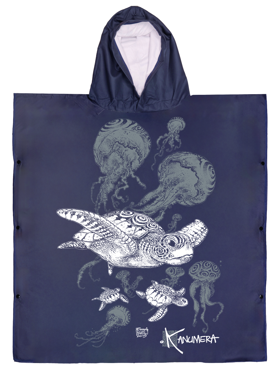 Turtles Microfibre Poncho (Middle Size)