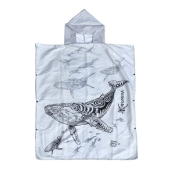 Whales Microfibre Poncho (Small Size)