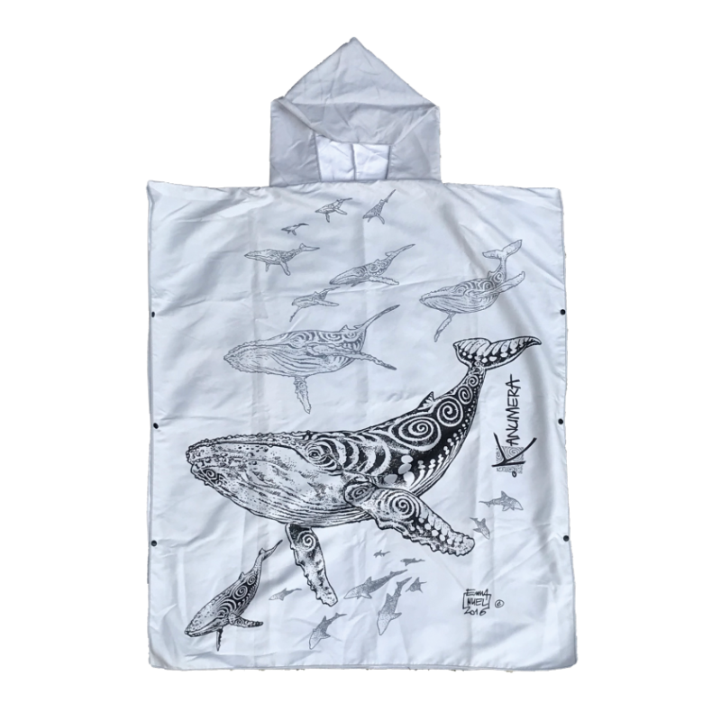 Poncho Microfibre Petit modèle Les Baleines