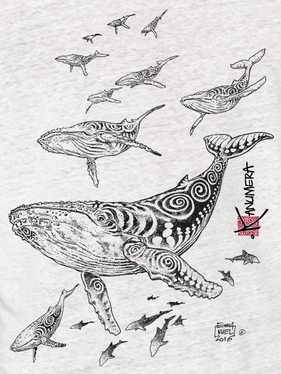 T-shirt en Lin Le Champ de Baleines