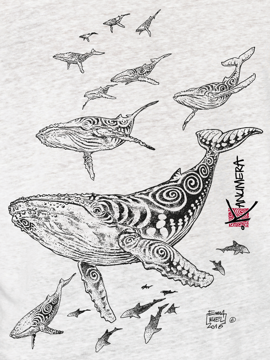 Whales Men's Linen T-shirt