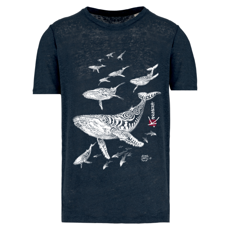 T-shirt en Lin Le Champ de Baleines