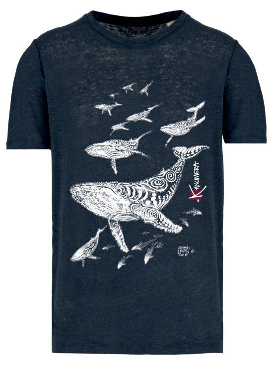Whales Men's Linen T-shirt