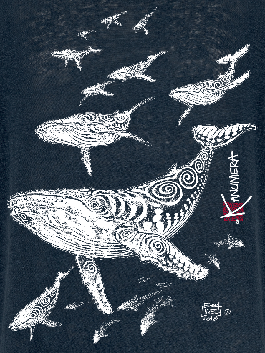 Whales Men's Linen T-shirt