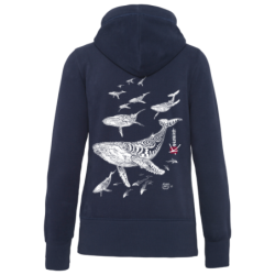 Sweat Capuche zippé Femme Les Baleines