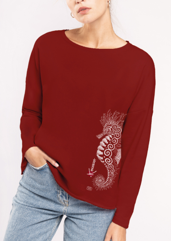 Seahorse Ladies' oversized sweatshirt