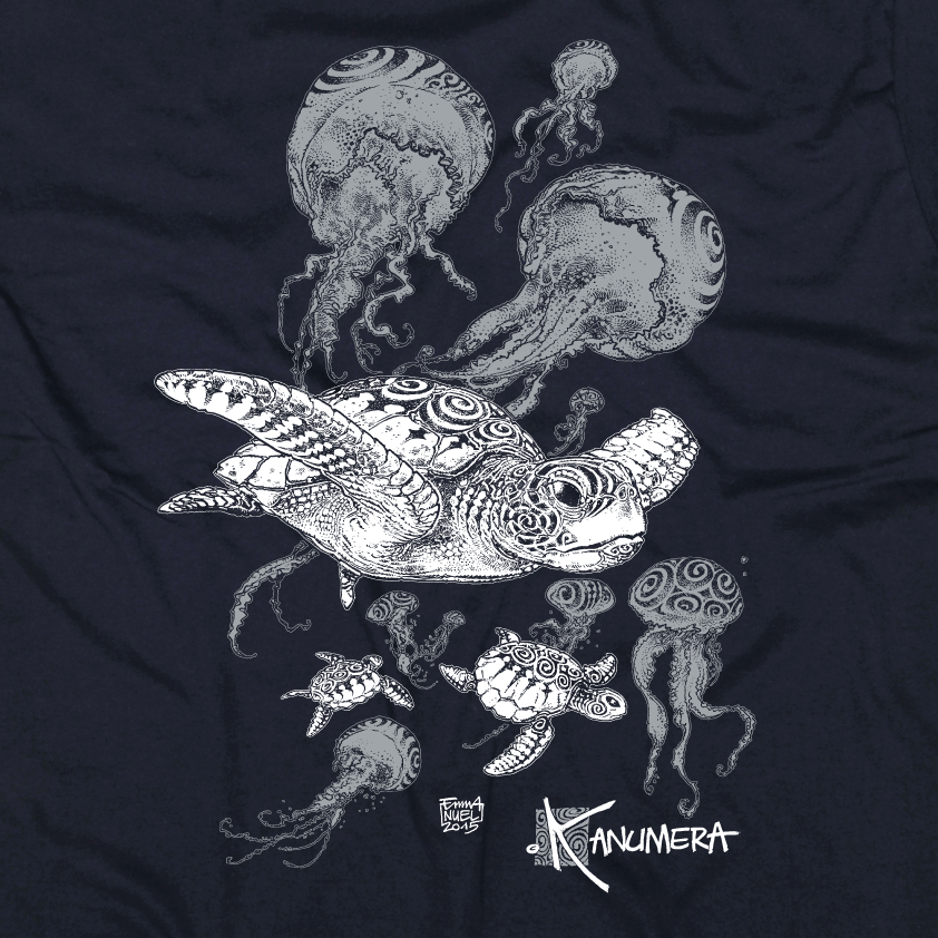 Turtles and jellyfish Kids T-shirt