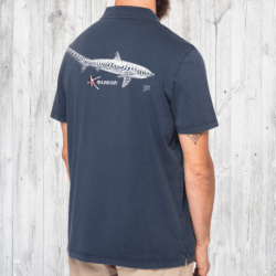 Thresher sharks washed polo shirt