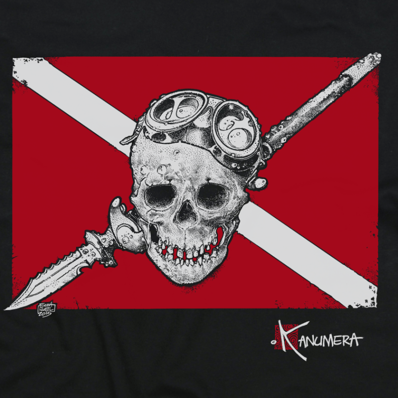 T-shirt Enfant Le Drapeau Pirate Plongée