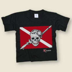 T-shirt Enfant Le Drapeau Pirate Plongée